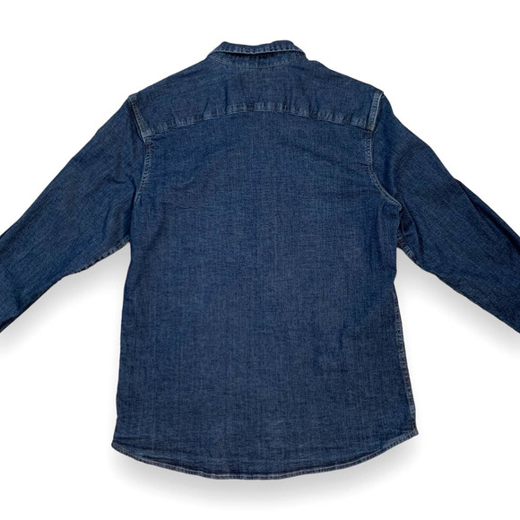 Vintage Y2K Wrangler Mens Snap Button Denim Button Up Shirt - Medium - Picture 4 of 8